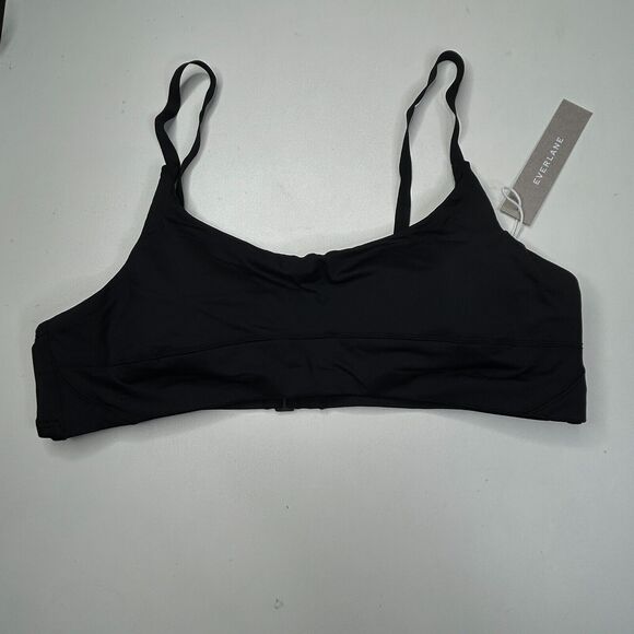 Everlane Thigh-High Bikini Bottom & Scoop-Neck Bikini Top Black Women Small NWT - Picture 9 of 15